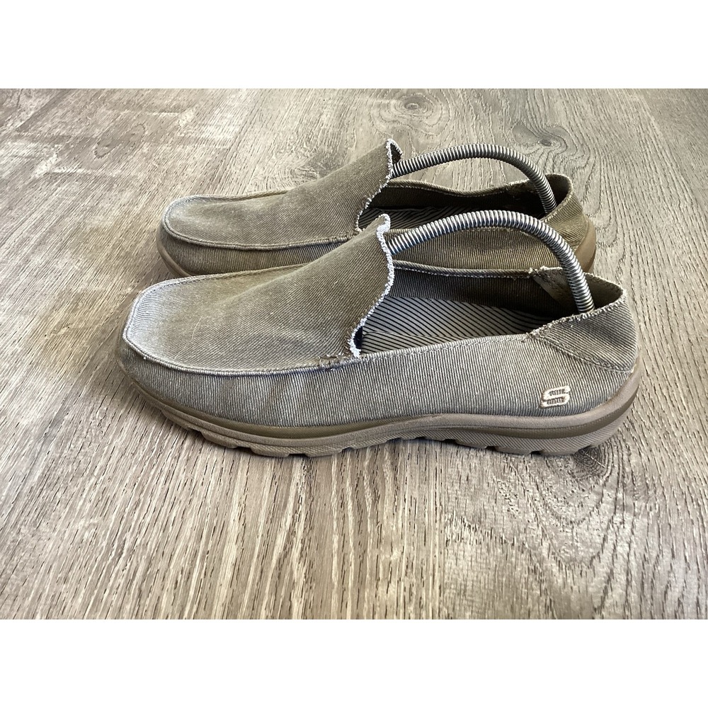 Skechers Superior Miflord Relaxed Fit Slip On Shoes 64368 Taupe Men's Size 11